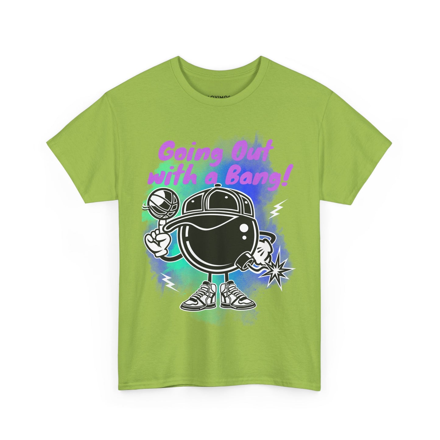 Unisex Heavy Cotton Tee - "Going Out with a Bang!" Fun Graphic T-Shirt