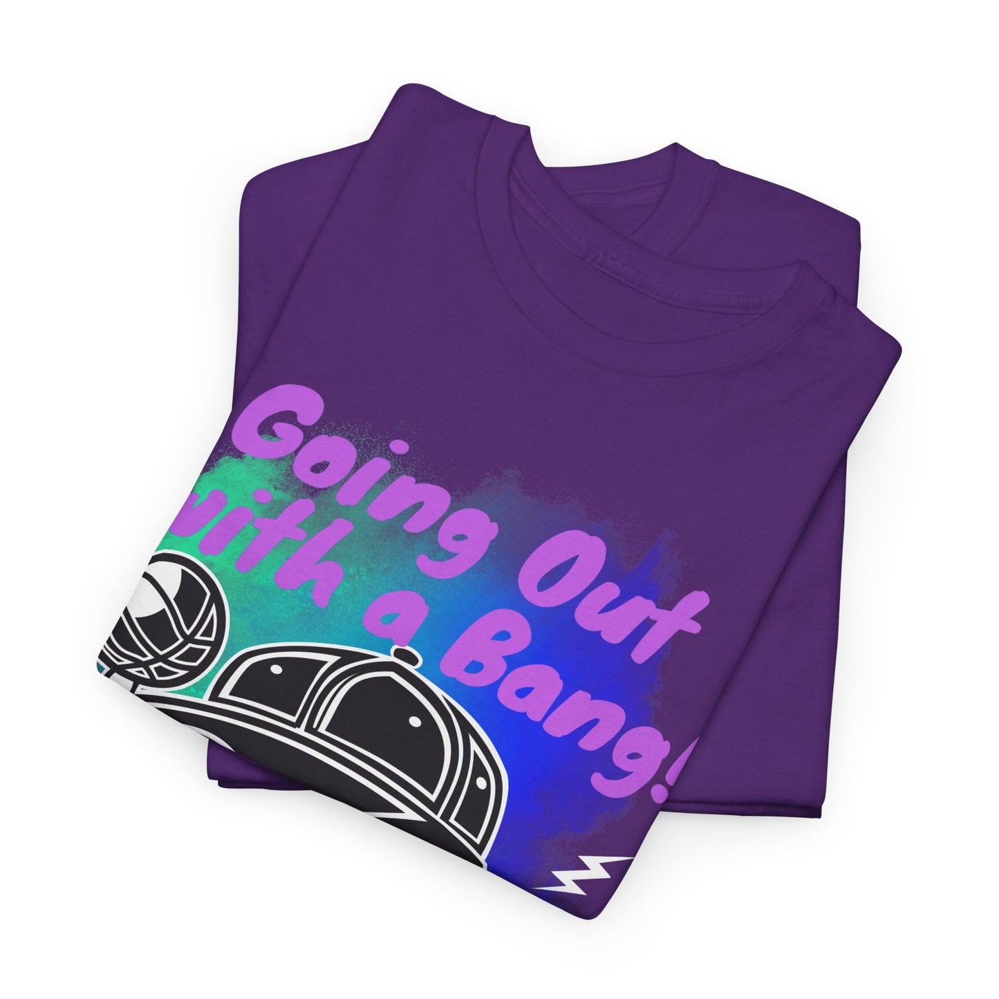 Unisex Heavy Cotton Tee - "Going Out with a Bang!" Fun Graphic T-Shirt