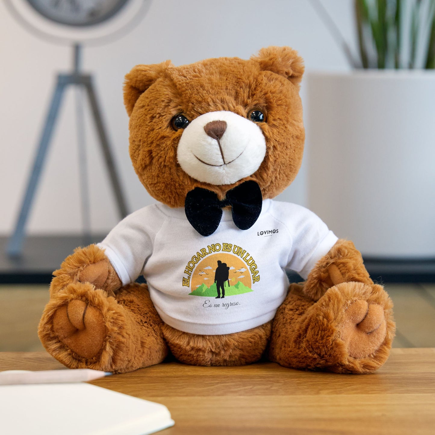 Teddy Bear with T-Shirt - Perfect Gift for Any Occasion 'El hogar no es un lugar"