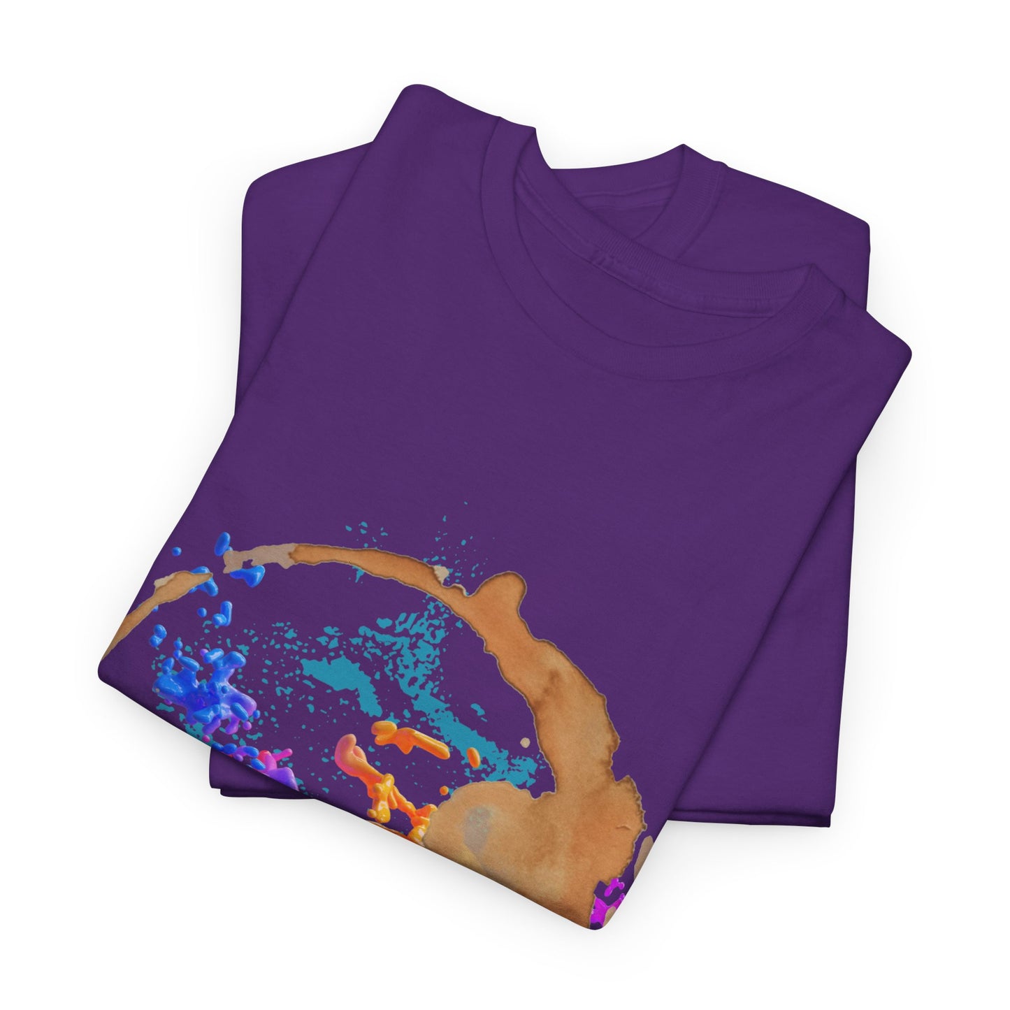Artistic Splash Unisex Heavy Cotton Tee - Colorful Abstract Design