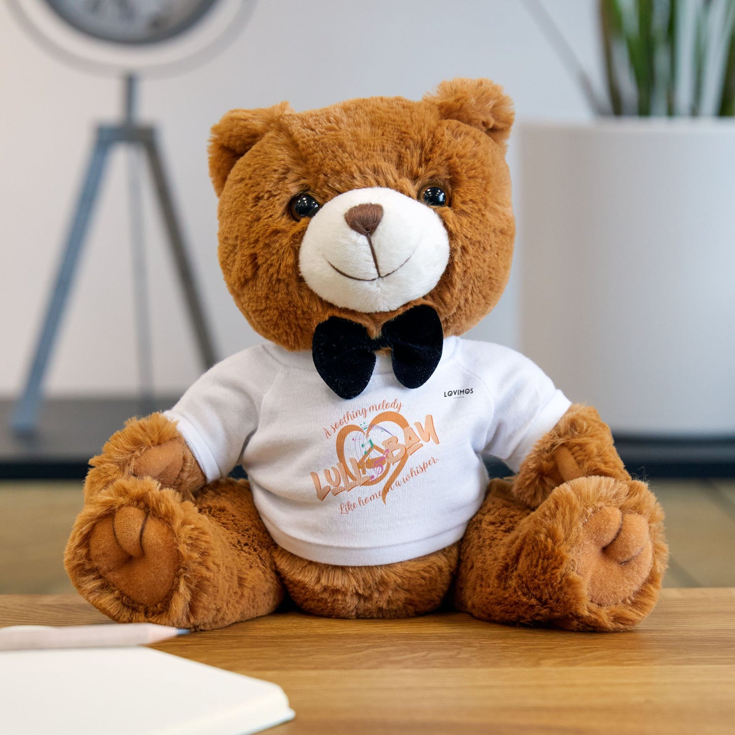 Teddy Bear with T-Shirt -Lullaby Bear: A Hug in a Whisper - Perfect Gift!
