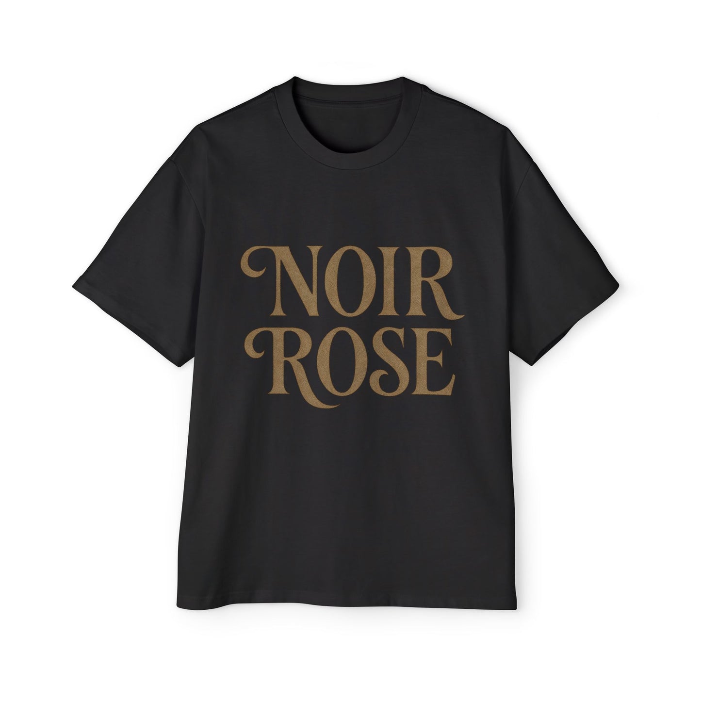 Ethereal Typography Noir Rose T-Shirt – Vintage Western Lettering with a Cinematic Edge