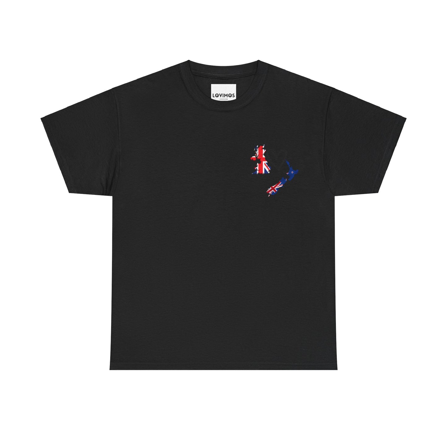 Cozy Unisex Cotton Tee with UK & NZ Map Design