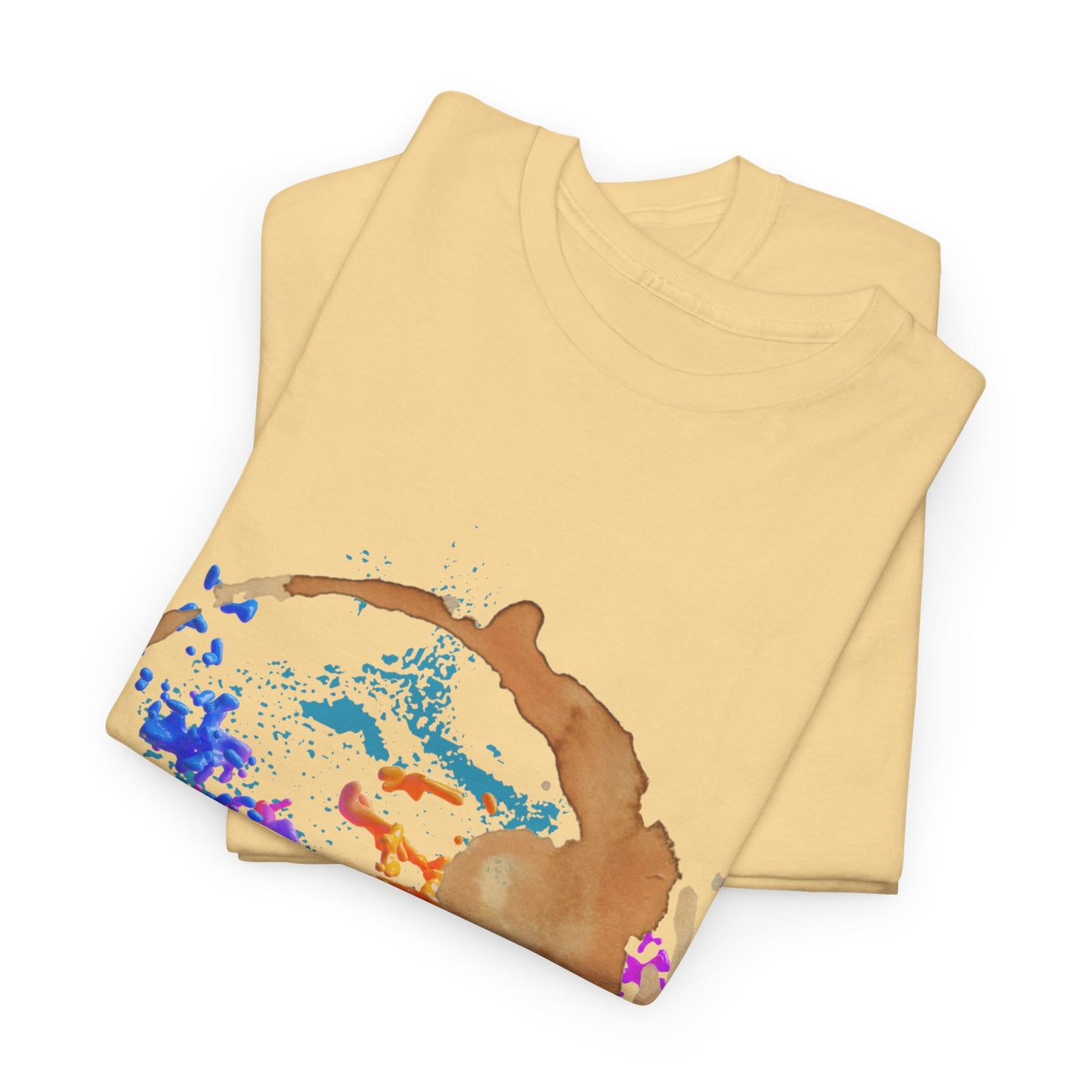 Artistic Splash Unisex Heavy Cotton Tee - Colorful Abstract Design