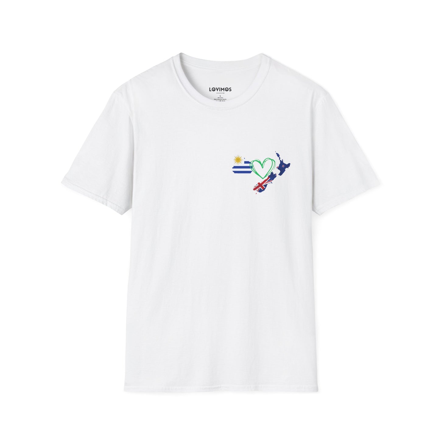 Cozy Unisex Cotton Tee with Uruguay & NZ Map Design