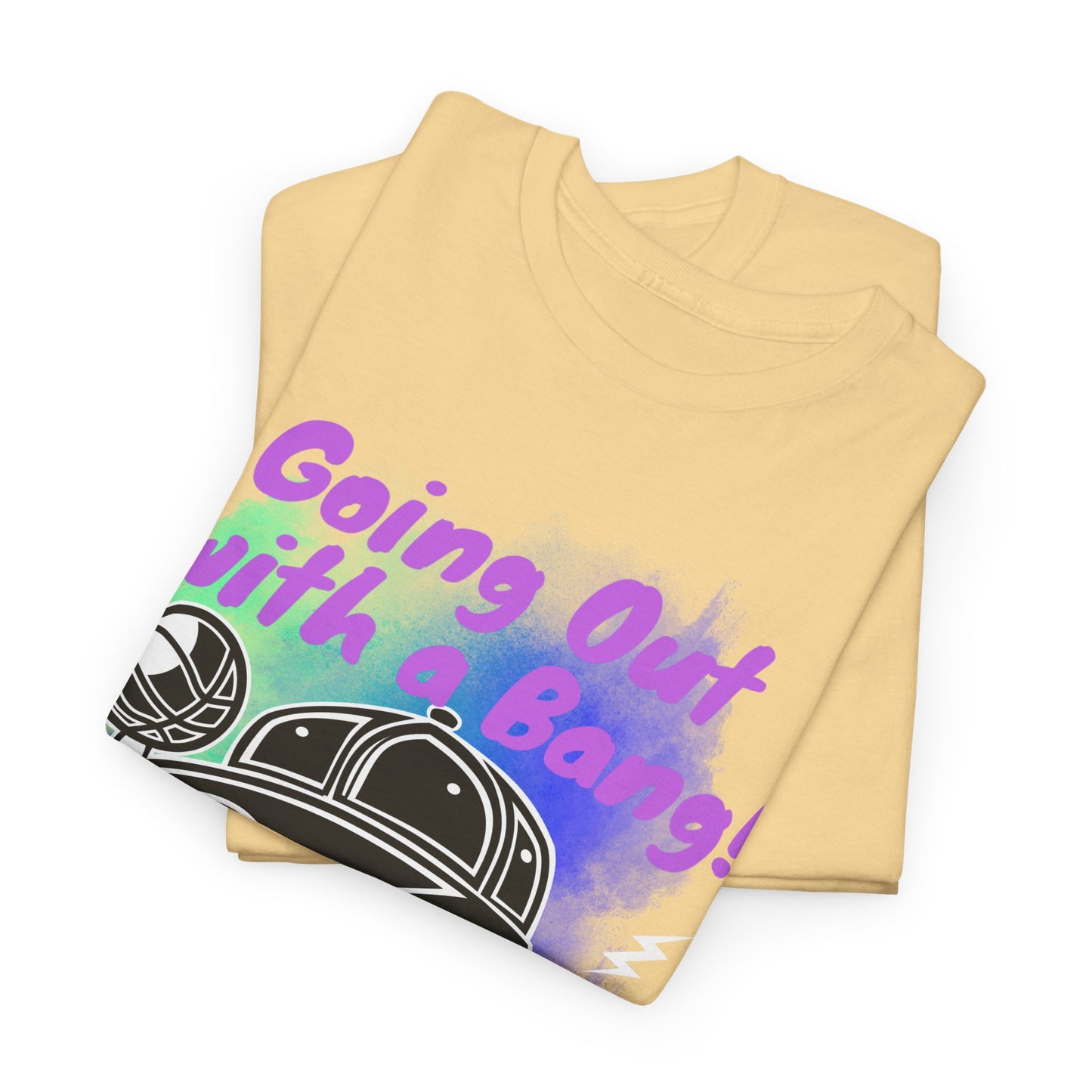 Unisex Heavy Cotton Tee - "Going Out with a Bang!" Fun Graphic T-Shirt