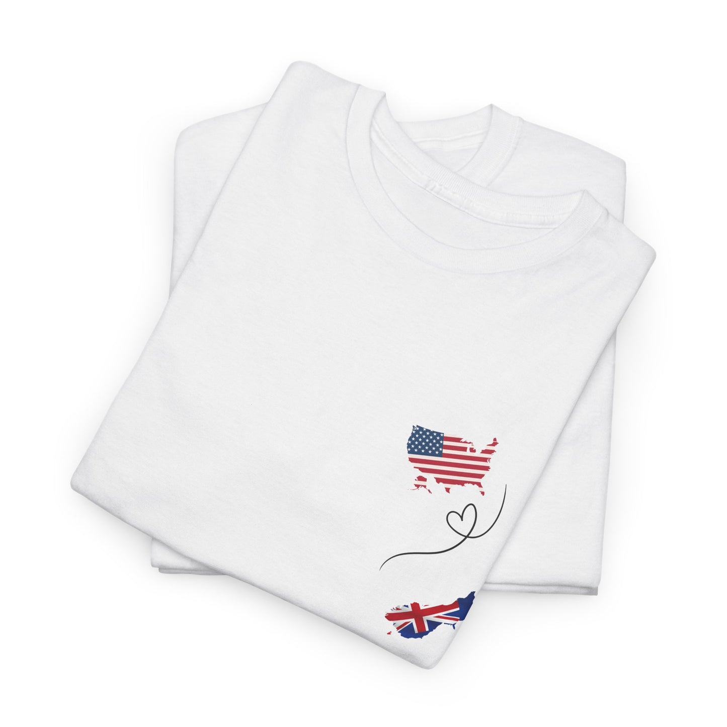 Unisex Cotton Tee with USA & New Zealand