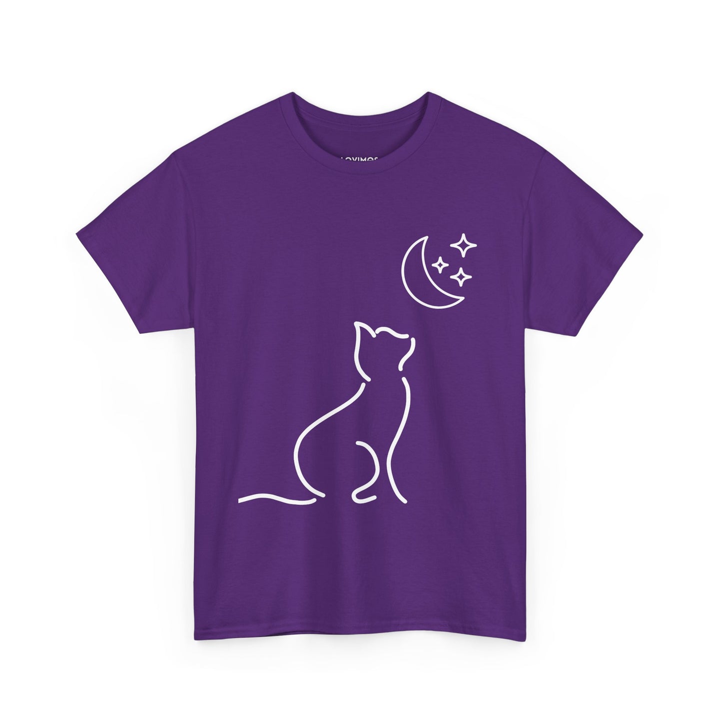 Moonlit Cat Unisex Heavy Cotton Tee