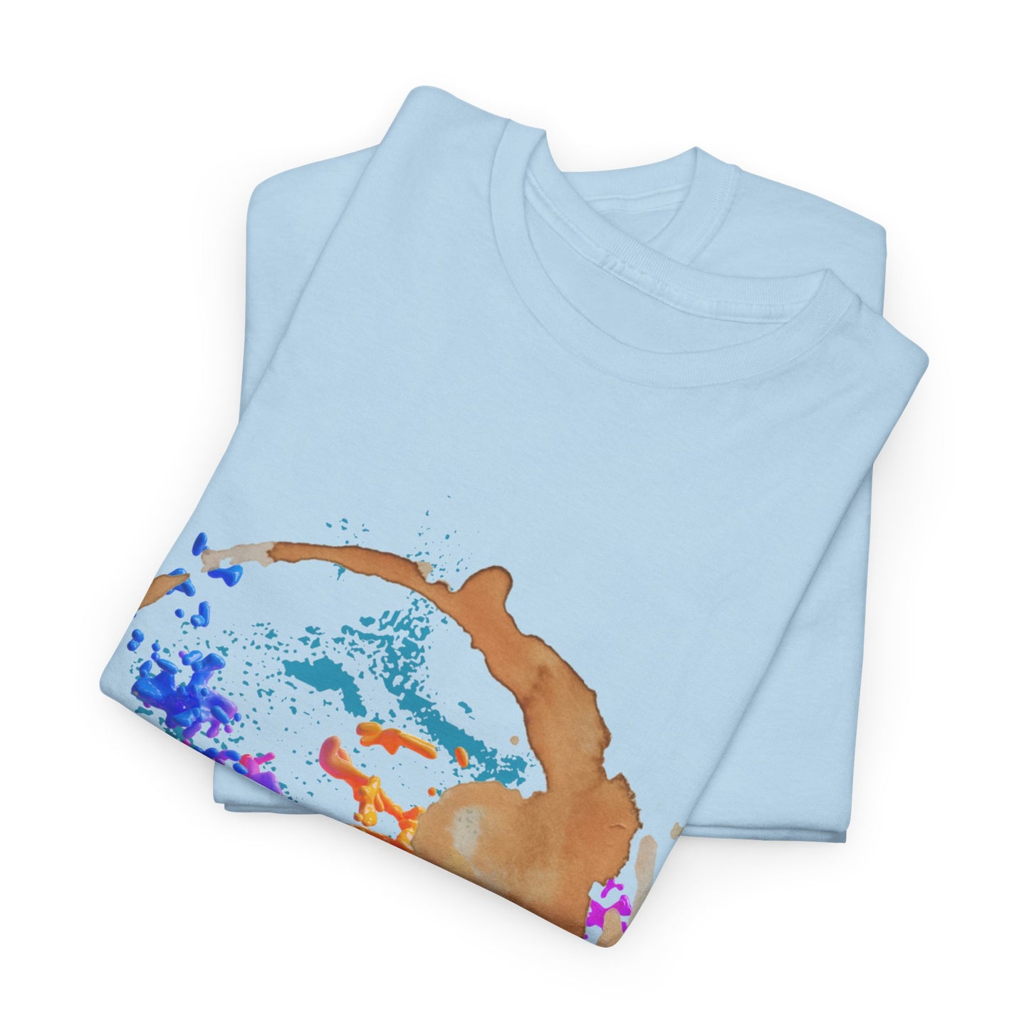 Artistic Splash Unisex Heavy Cotton Tee - Colorful Abstract Design