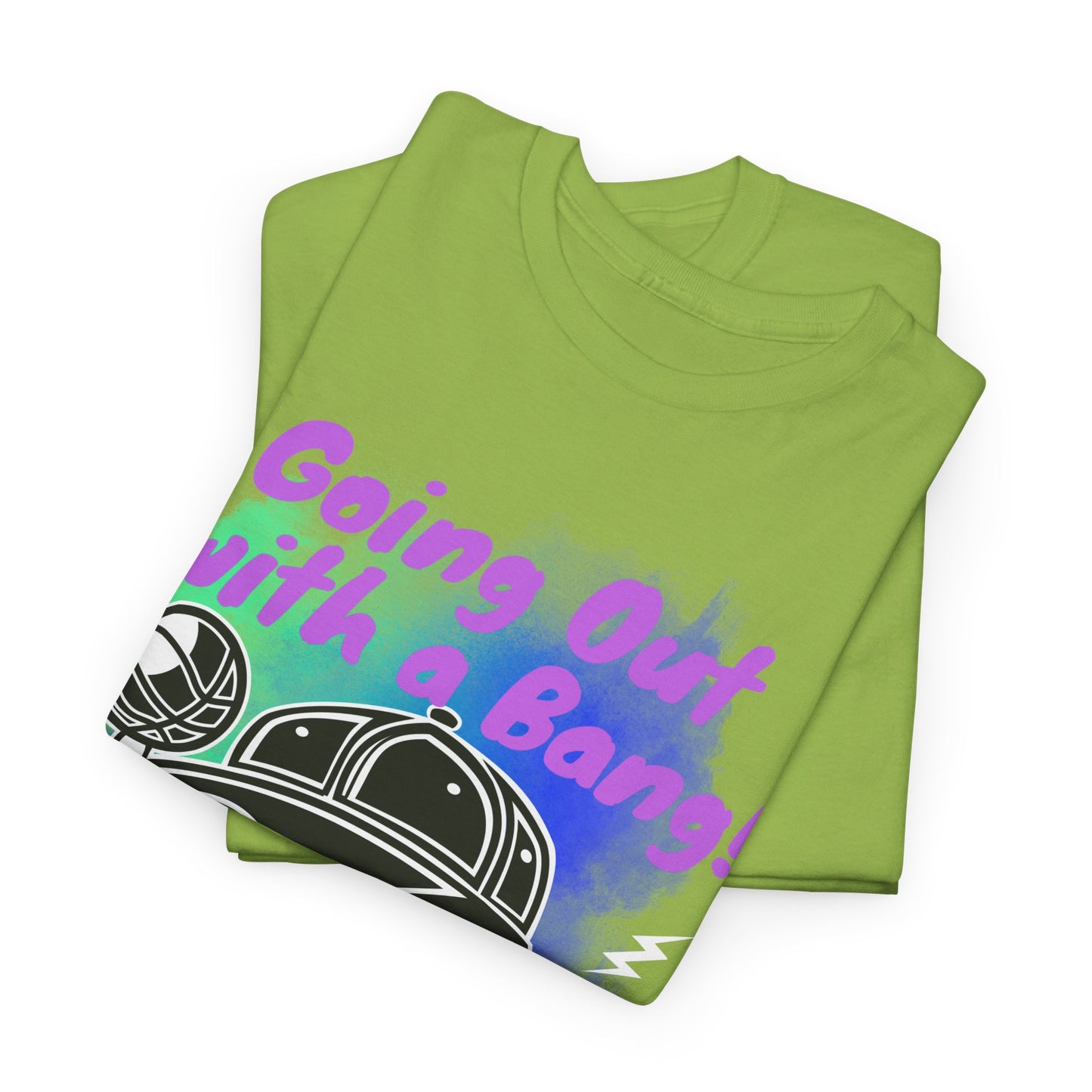 Unisex Heavy Cotton Tee - "Going Out with a Bang!" Fun Graphic T-Shirt