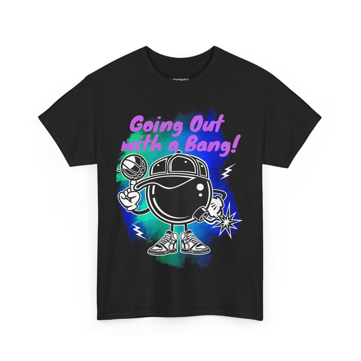 Unisex Heavy Cotton Tee - "Going Out with a Bang!" Fun Graphic T-Shirt