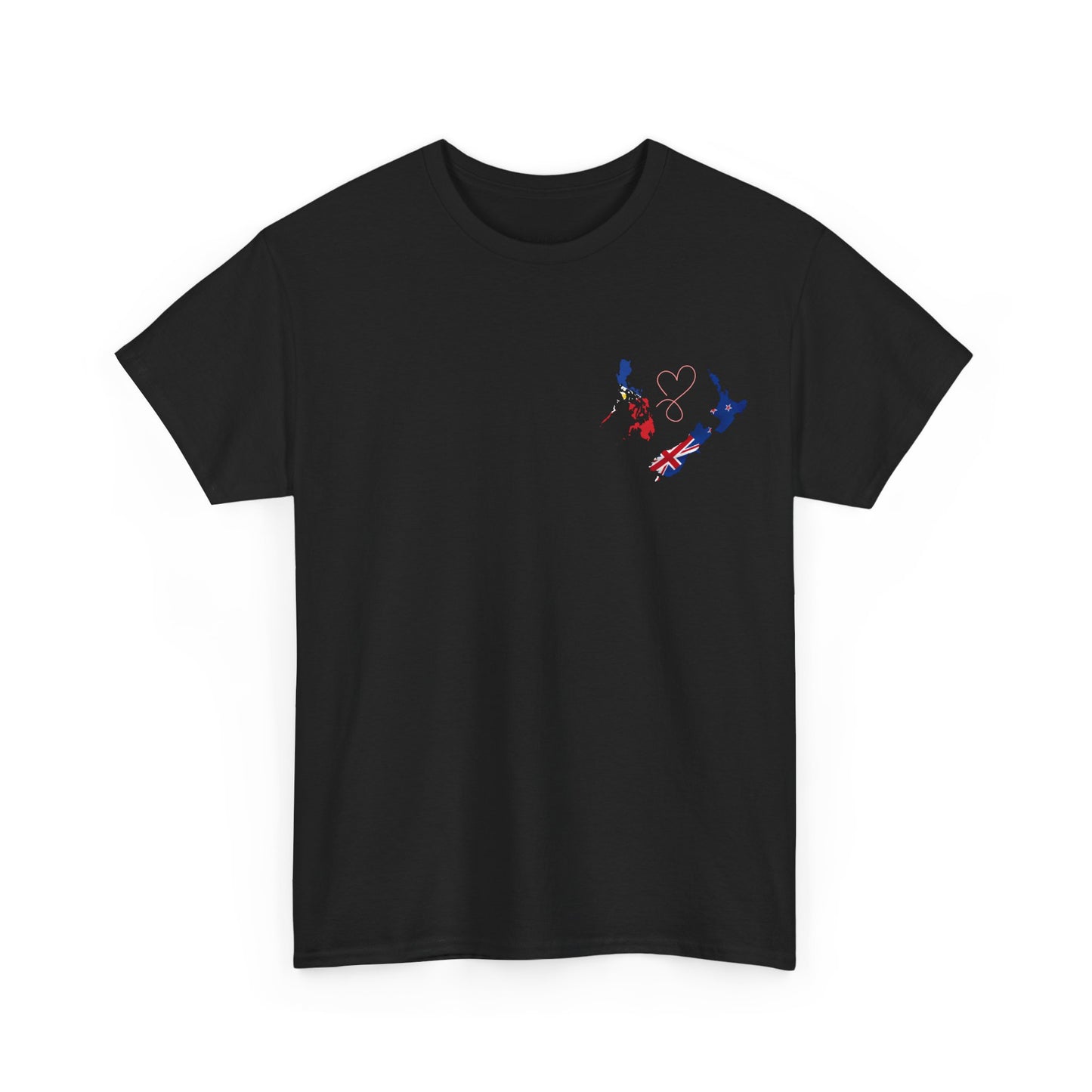 Cozy Unisex Cotton Tee with Philippines & NZ Map Design