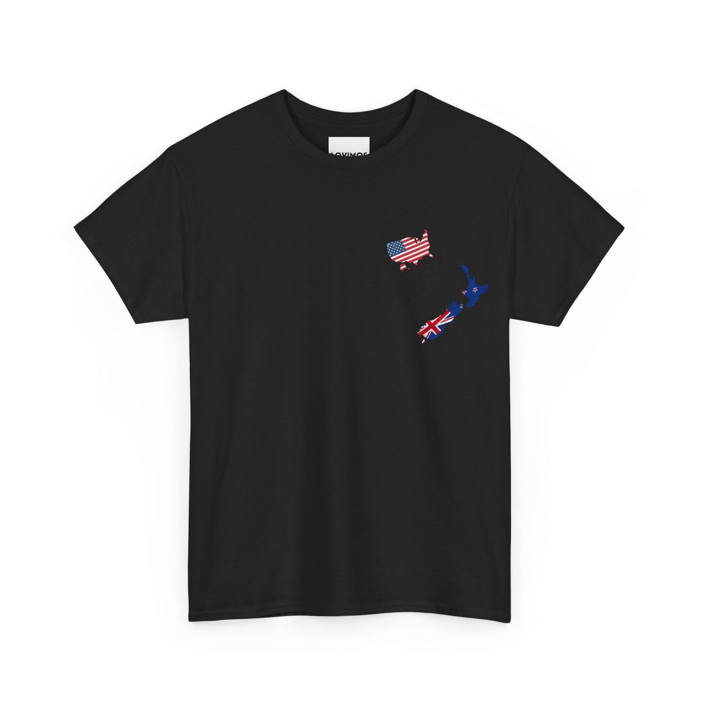 Unisex Cotton Tee with USA & New Zealand
