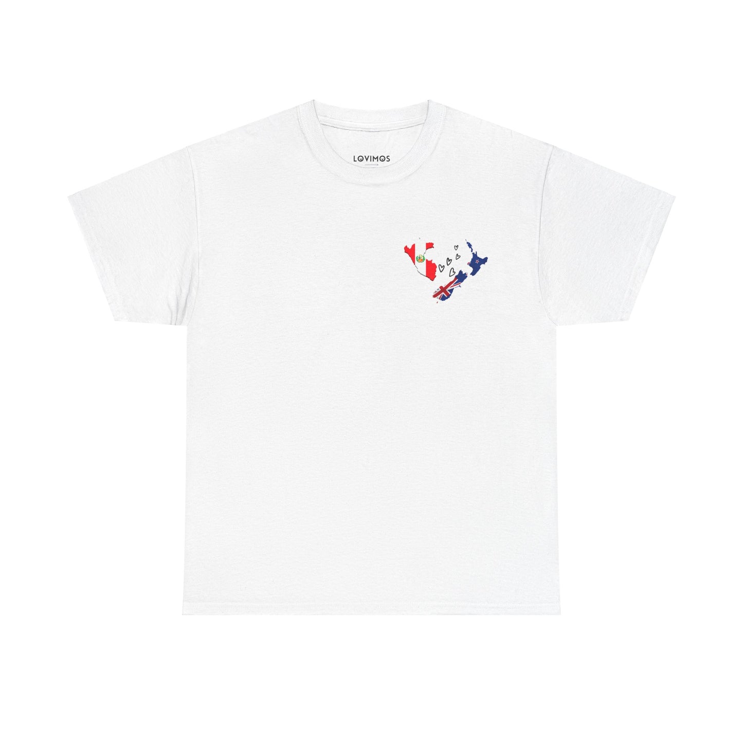 Cozy Unisex Cotton Tee with Peru & NZ Map Design