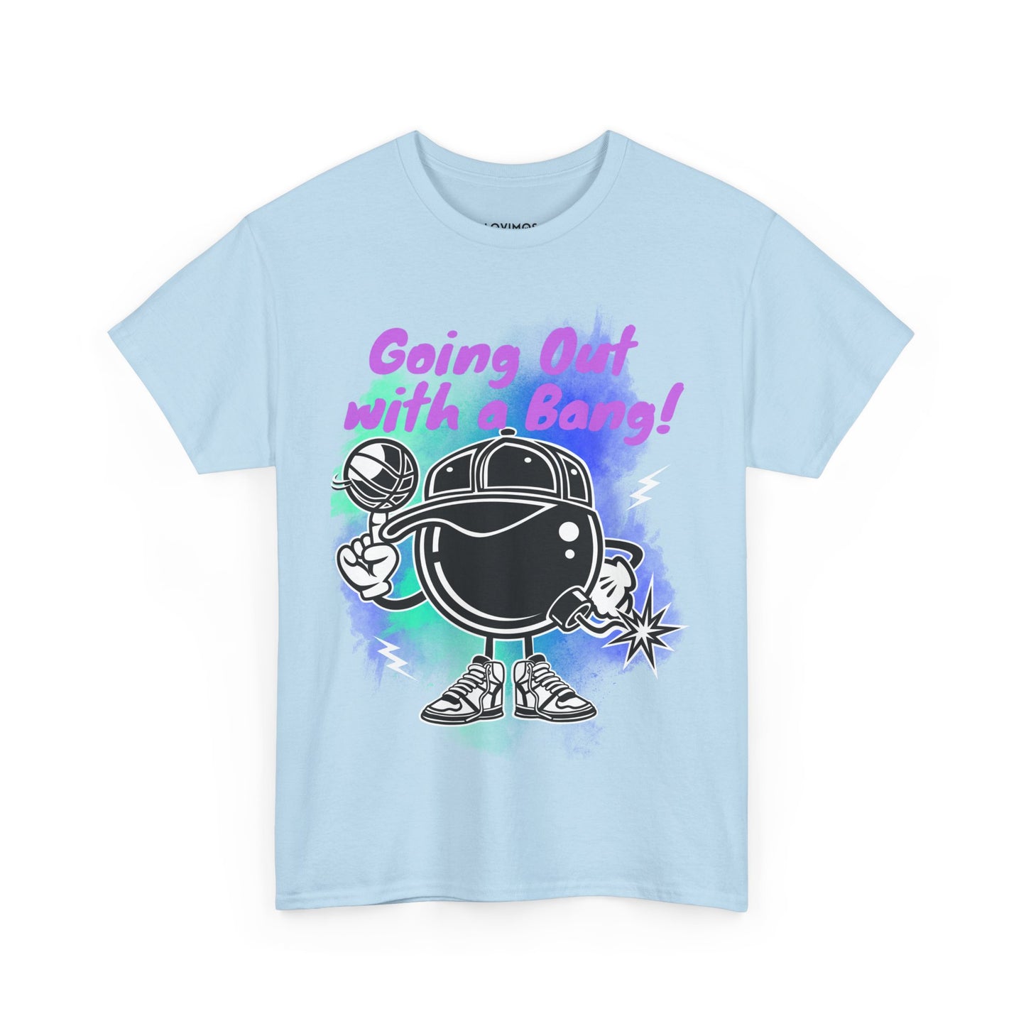 Unisex Heavy Cotton Tee - "Going Out with a Bang!" Fun Graphic T-Shirt