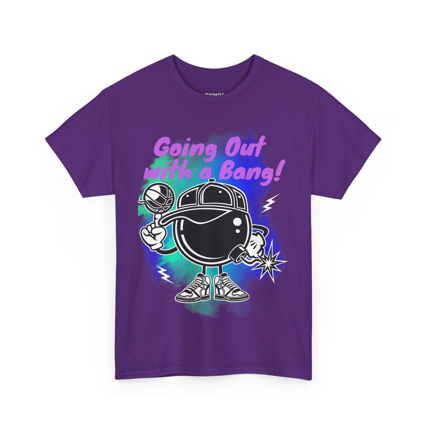 Unisex Heavy Cotton Tee - "Going Out with a Bang!" Fun Graphic T-Shirt