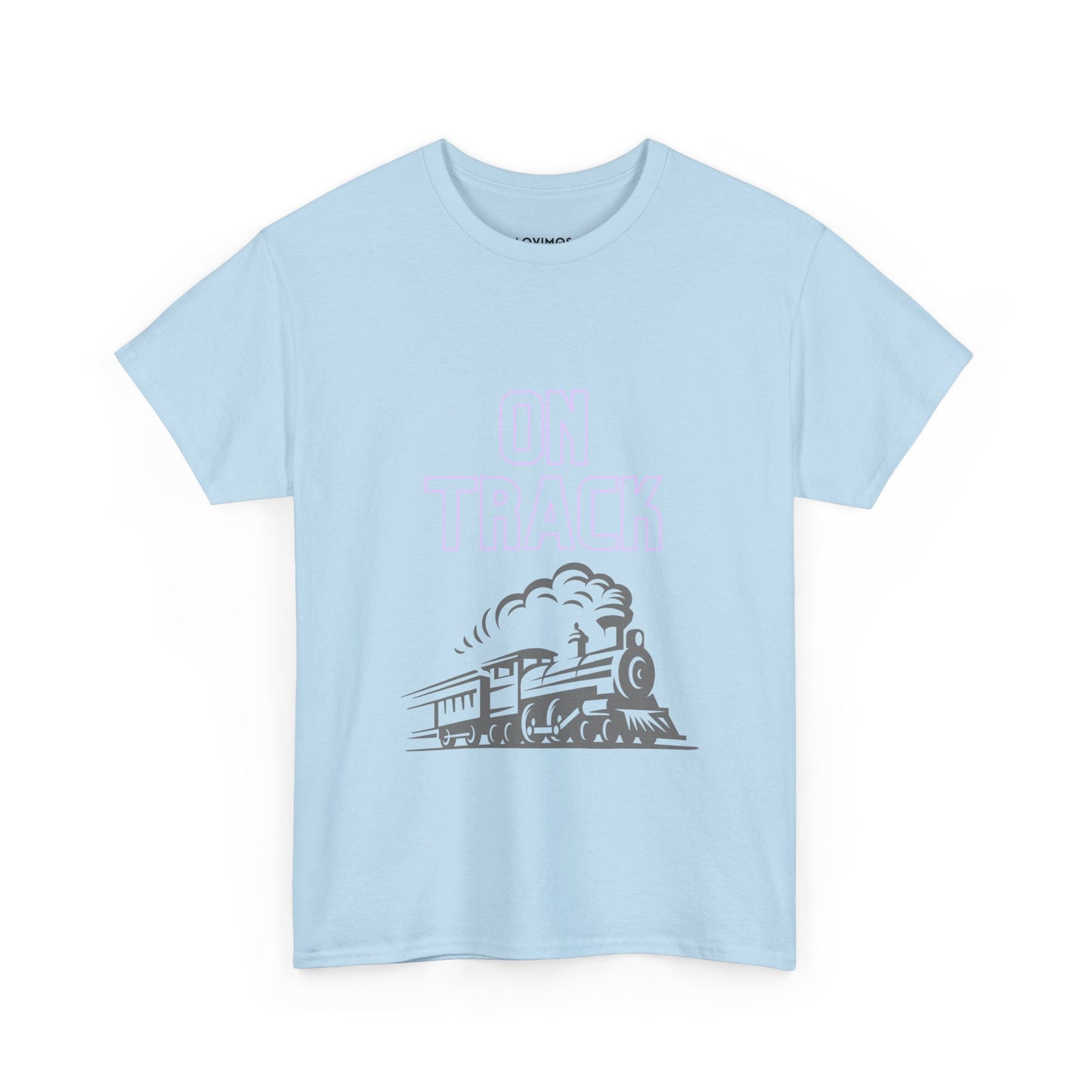 On Track Unisex Heavy Cotton Tee - Casual Train Graphic Shirt