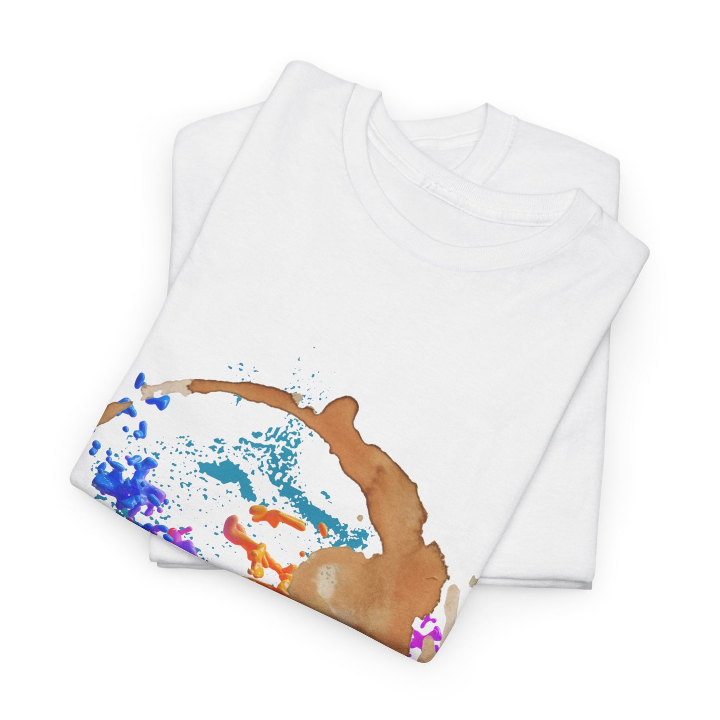 Artistic Splash Unisex Heavy Cotton Tee - Colorful Abstract Design