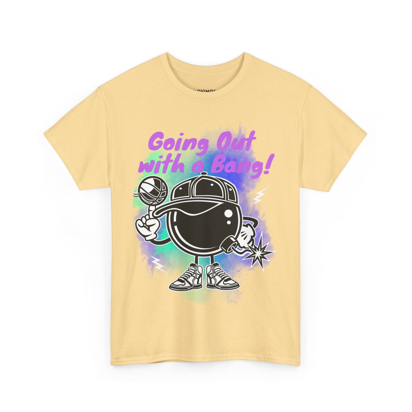 Unisex Heavy Cotton Tee - "Going Out with a Bang!" Fun Graphic T-Shirt