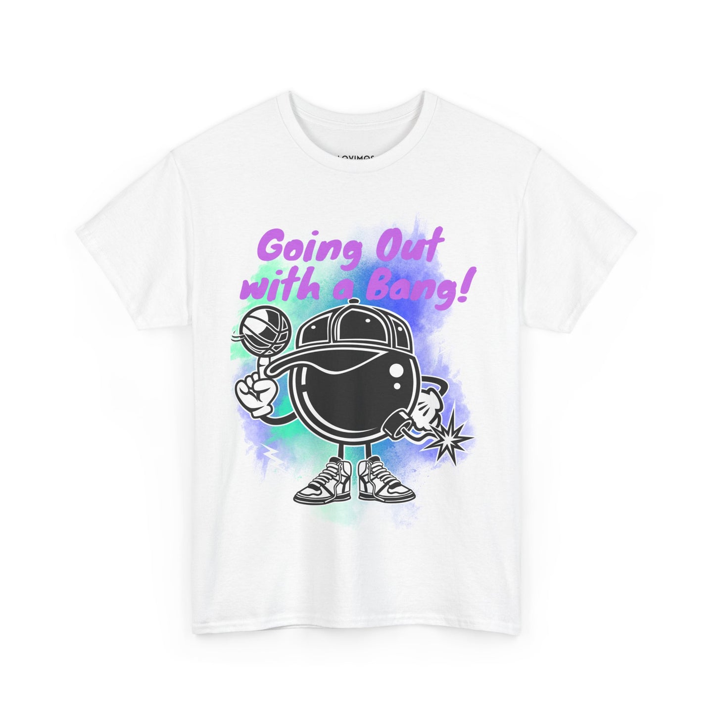 Unisex Heavy Cotton Tee - "Going Out with a Bang!" Fun Graphic T-Shirt