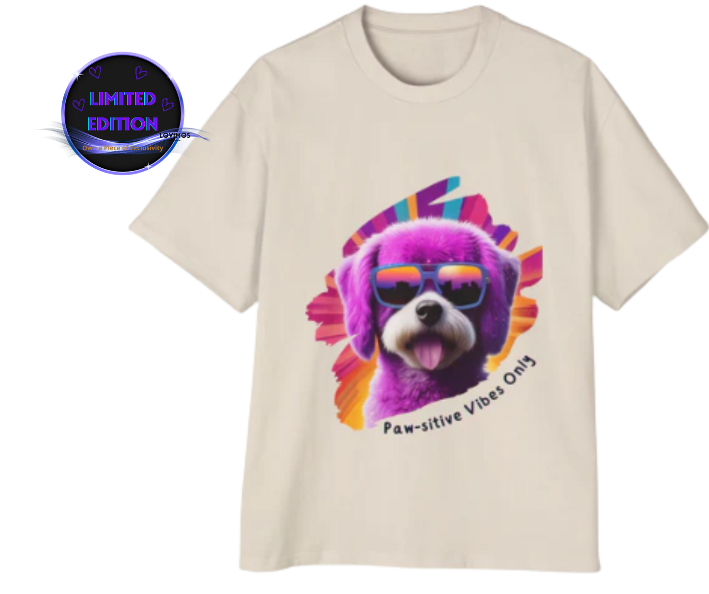 Paw-sitive Vibes Oversized Tee for Dog Lovers
