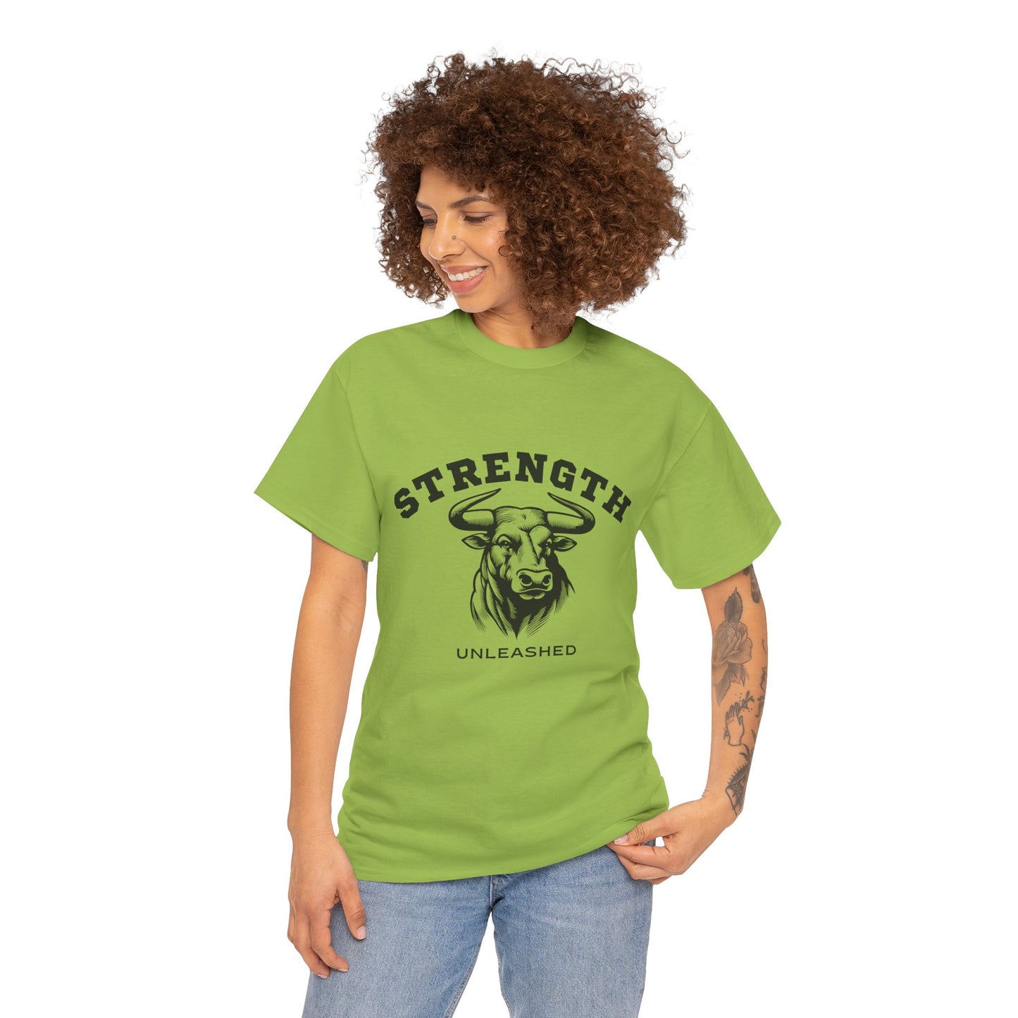 Strength Unleashed Unisex Heavy Cotton Tee - Motivational Graphic Tee
