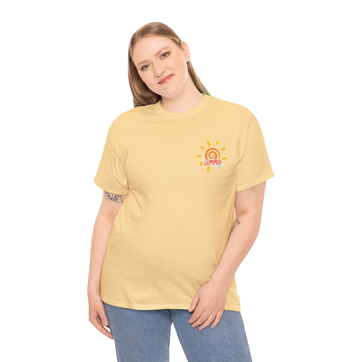 Summer Vibes Unisex Heavy Cotton Tee - Perfect for Outdoor Fun