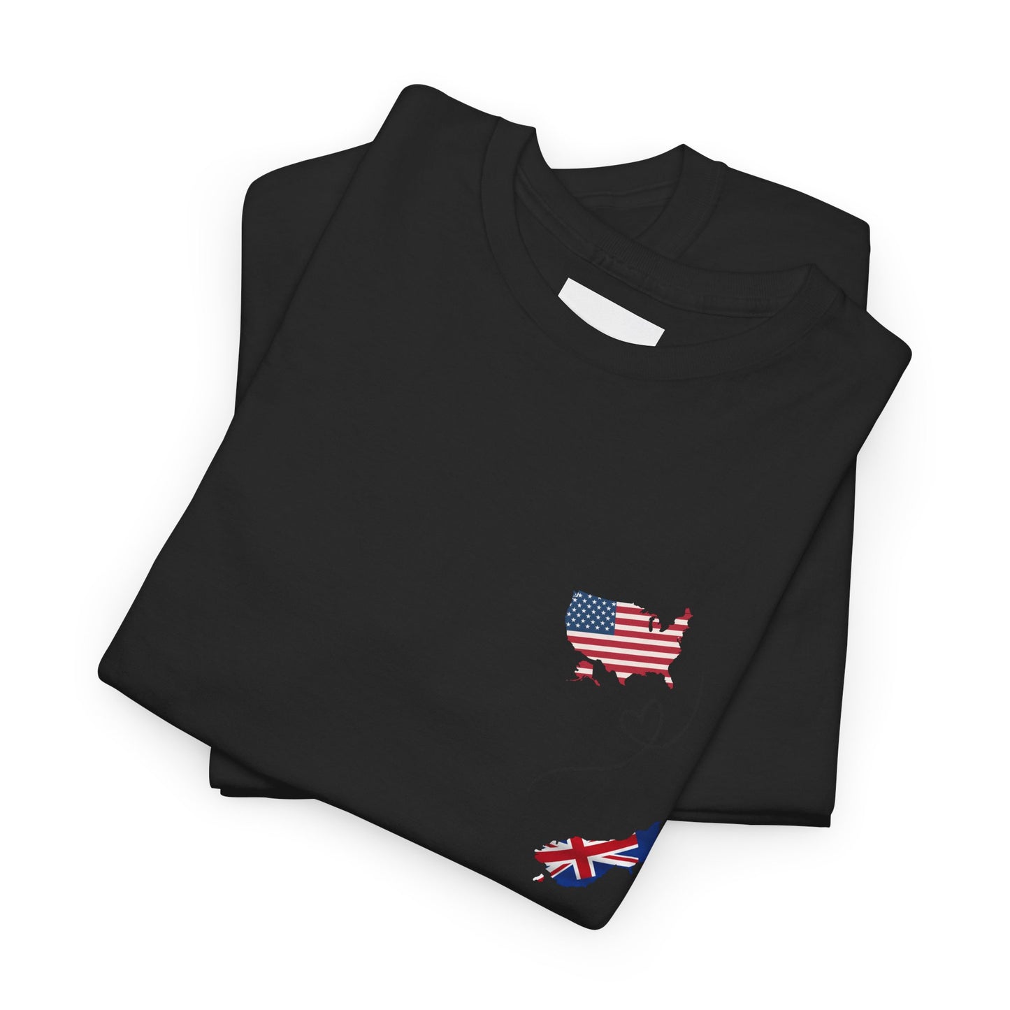 Unisex Cotton Tee with USA & New Zealand
