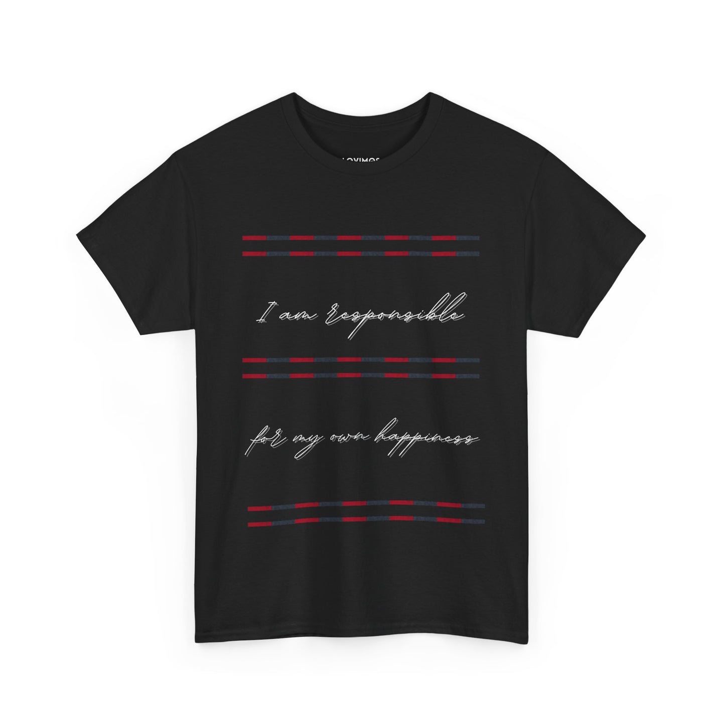 Inspirational Unisex Heavy Cotton Tee - "I Am Responsible for My Own Happiness"