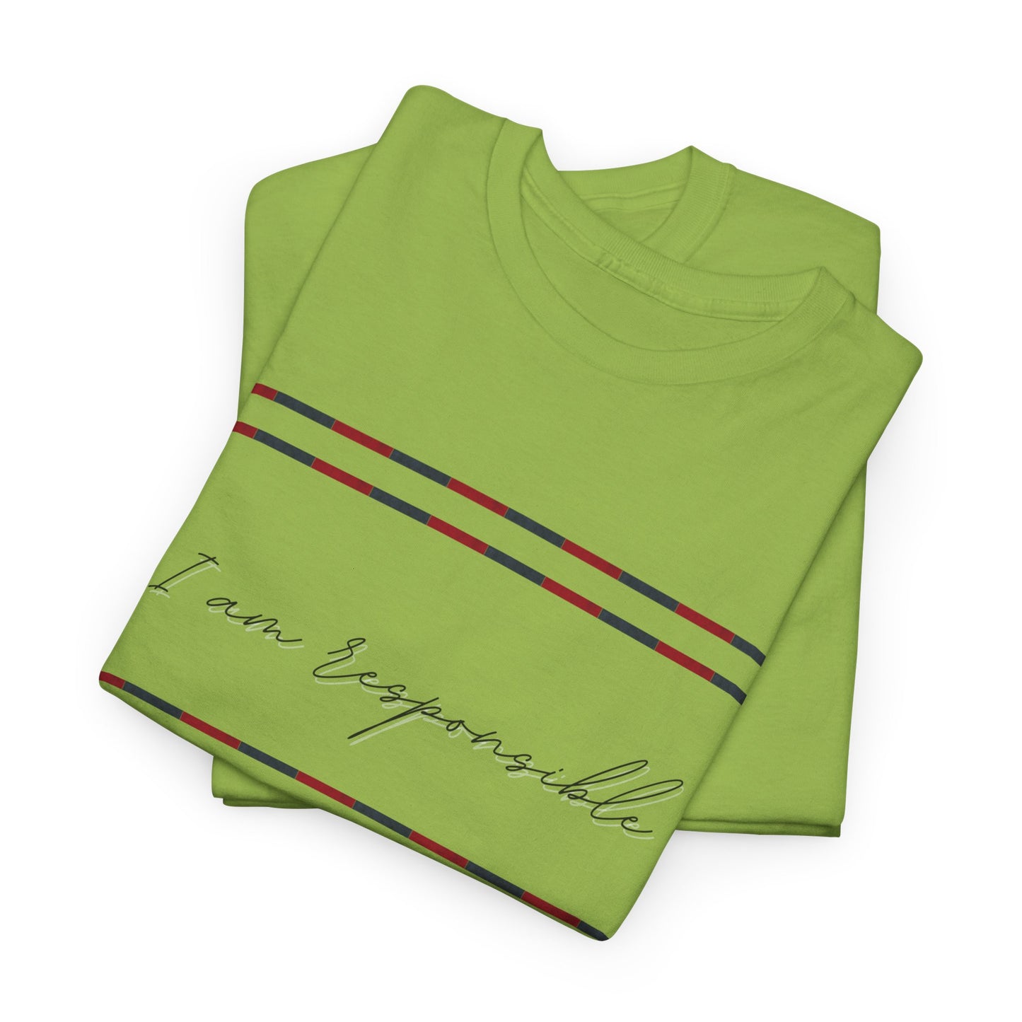 Inspirational Unisex Heavy Cotton Tee - "I Am Responsible for My Own Happiness"