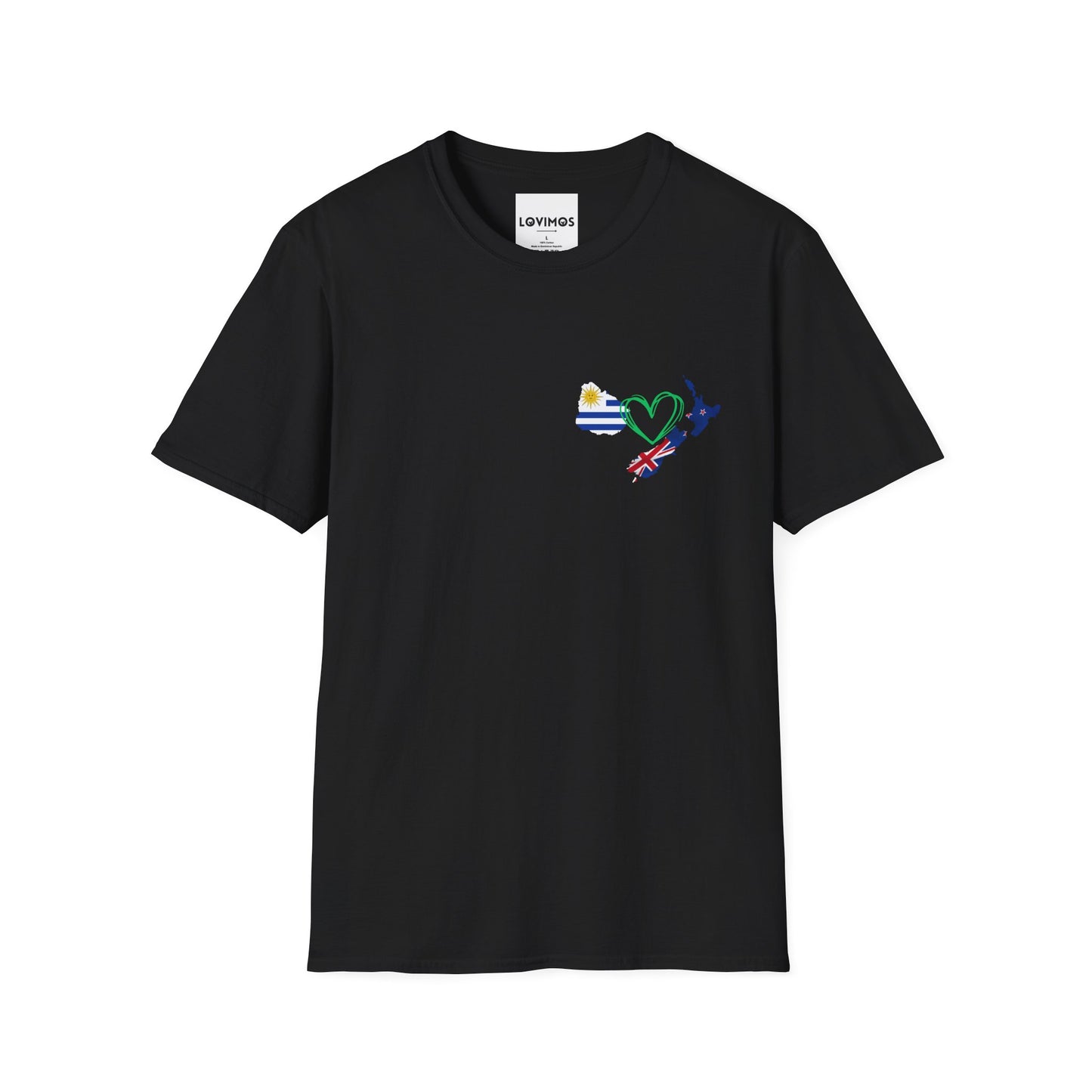 Cozy Unisex Cotton Tee with Uruguay & NZ Map Design