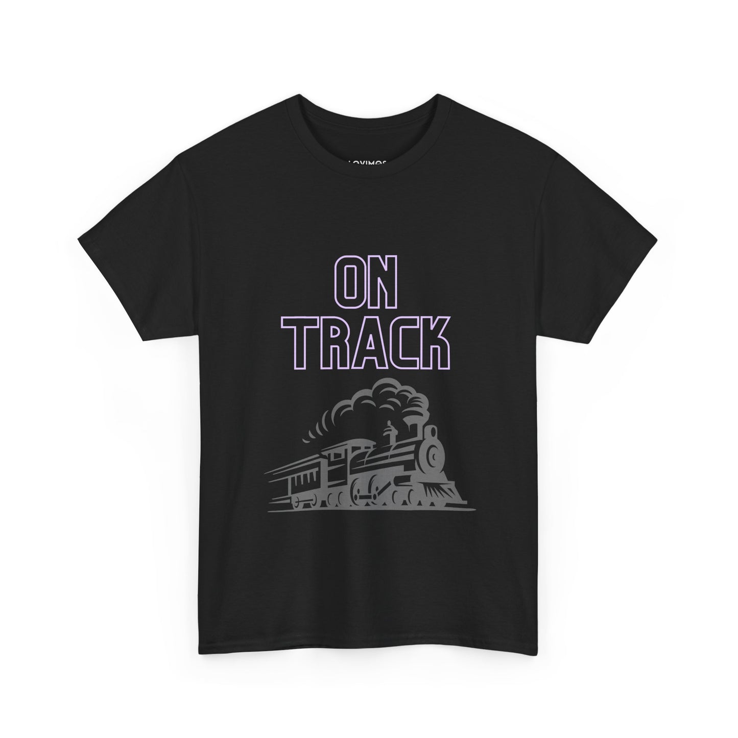 On Track Unisex Heavy Cotton Tee - Casual Train Graphic Shirt