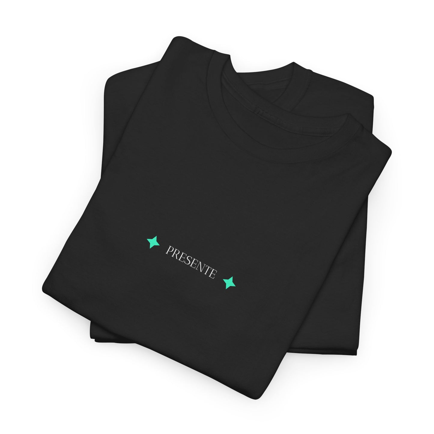 Unisex Heavy Cotton Tee - 'Presente' Minimalist Design T-Shirt