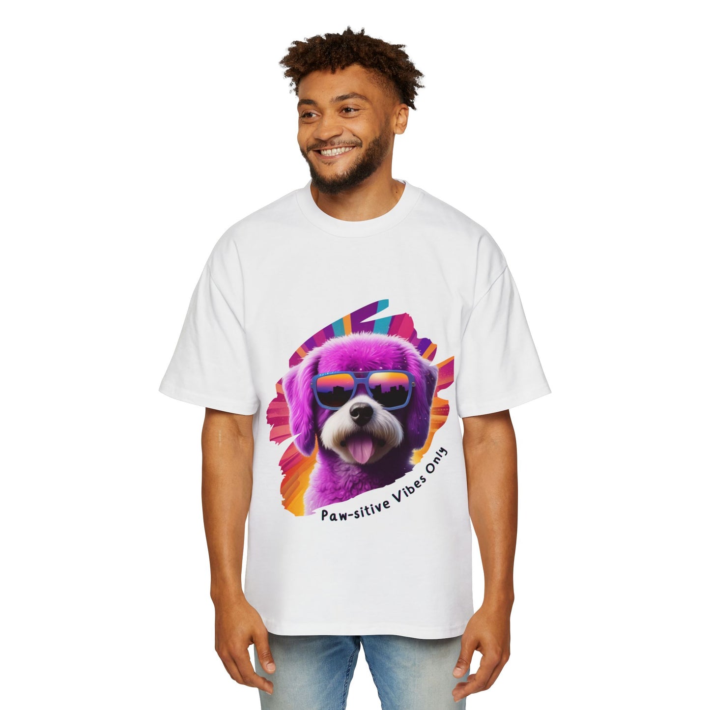 Paw-sitive Vibes Oversized Tee for Dog Lovers