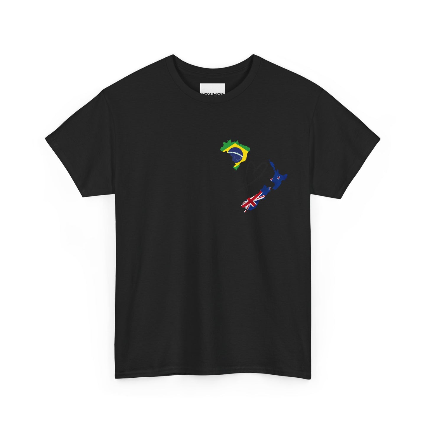 Cozy Unisex Cotton Tee with Brasil & NZ Map Design