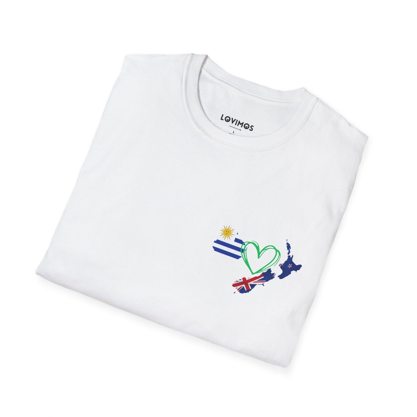 Cozy Unisex Cotton Tee with Uruguay & NZ Map Design