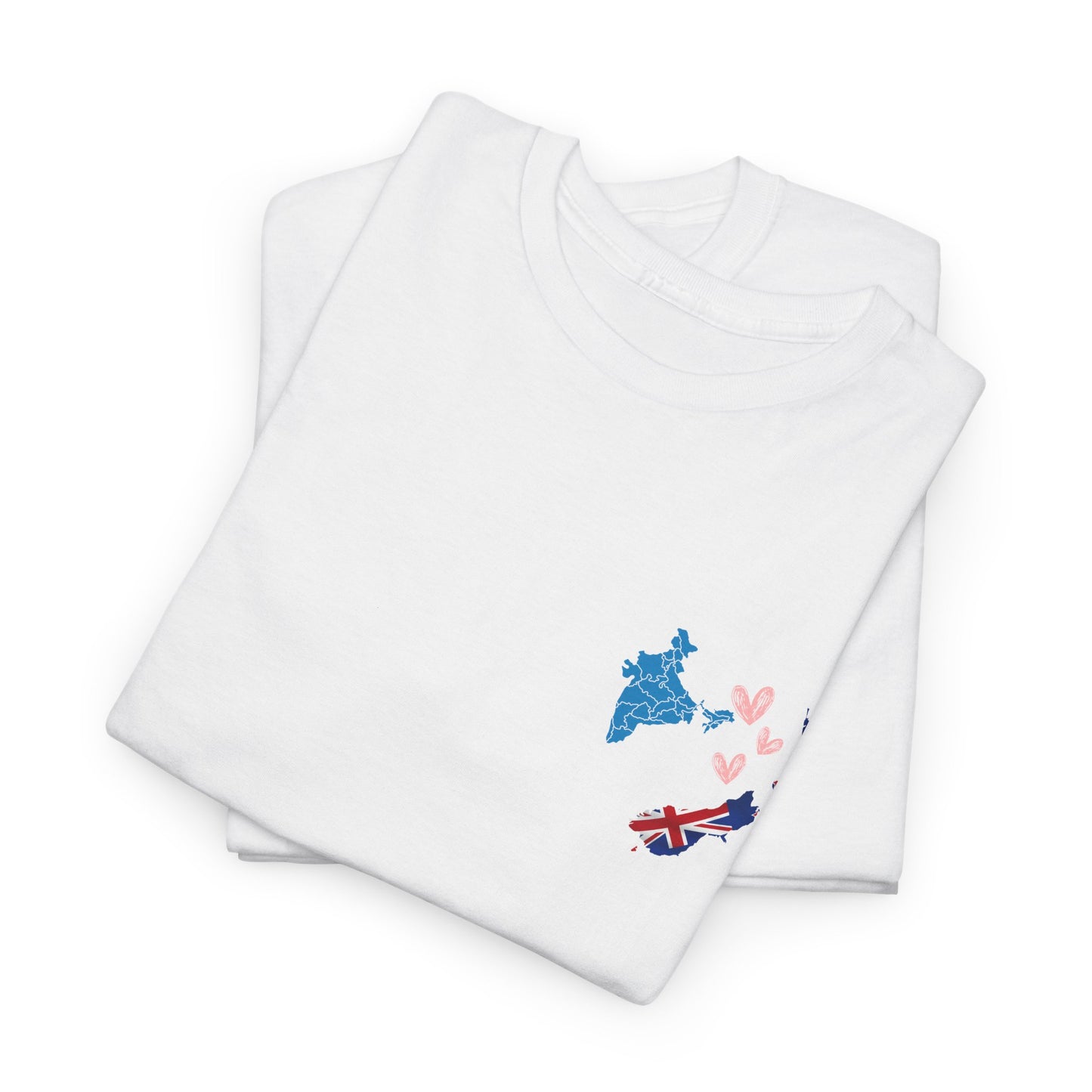 Cozy Unisex Cotton Tee with India & NZ Map Design