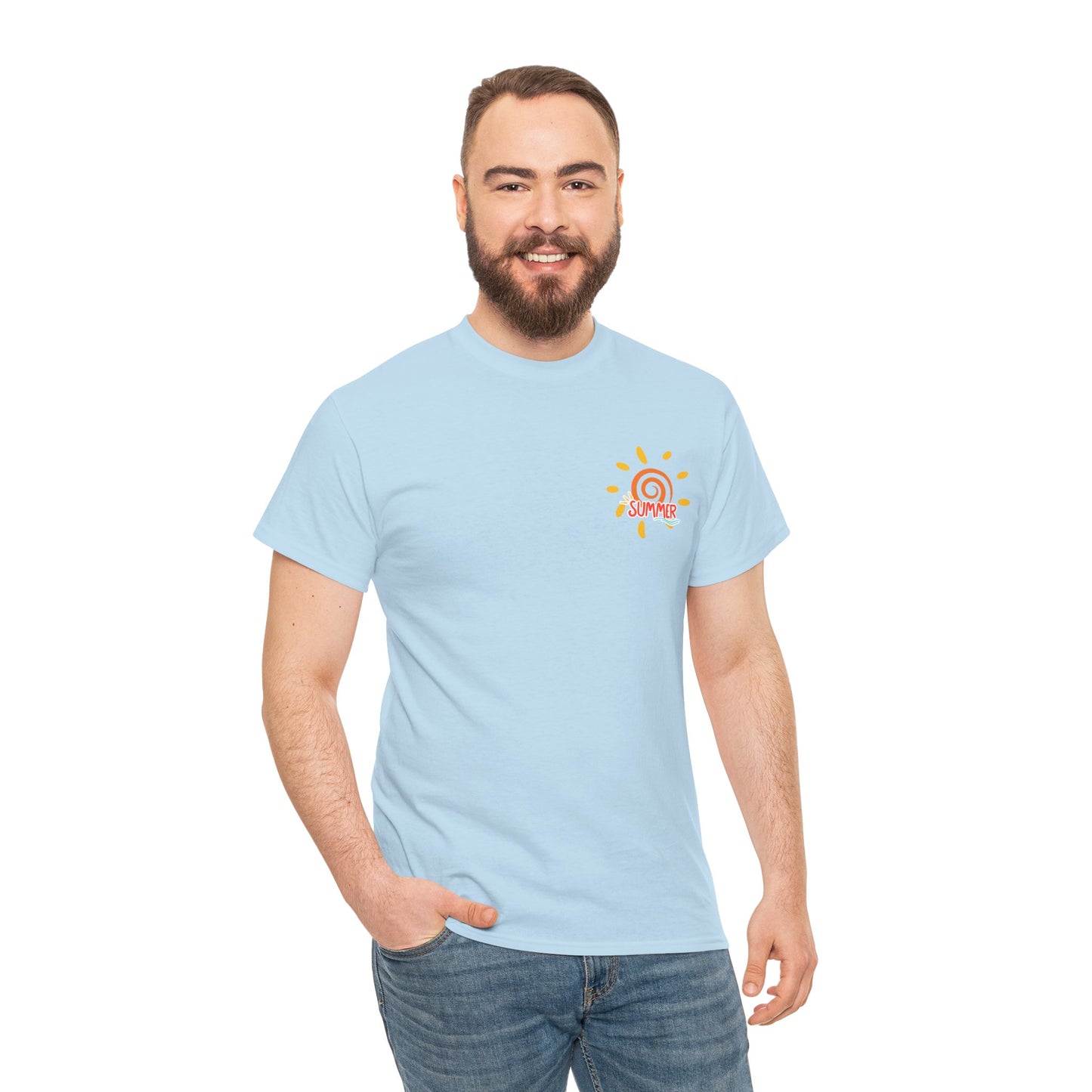 Summer Vibes Unisex Heavy Cotton Tee - Perfect for Outdoor Fun