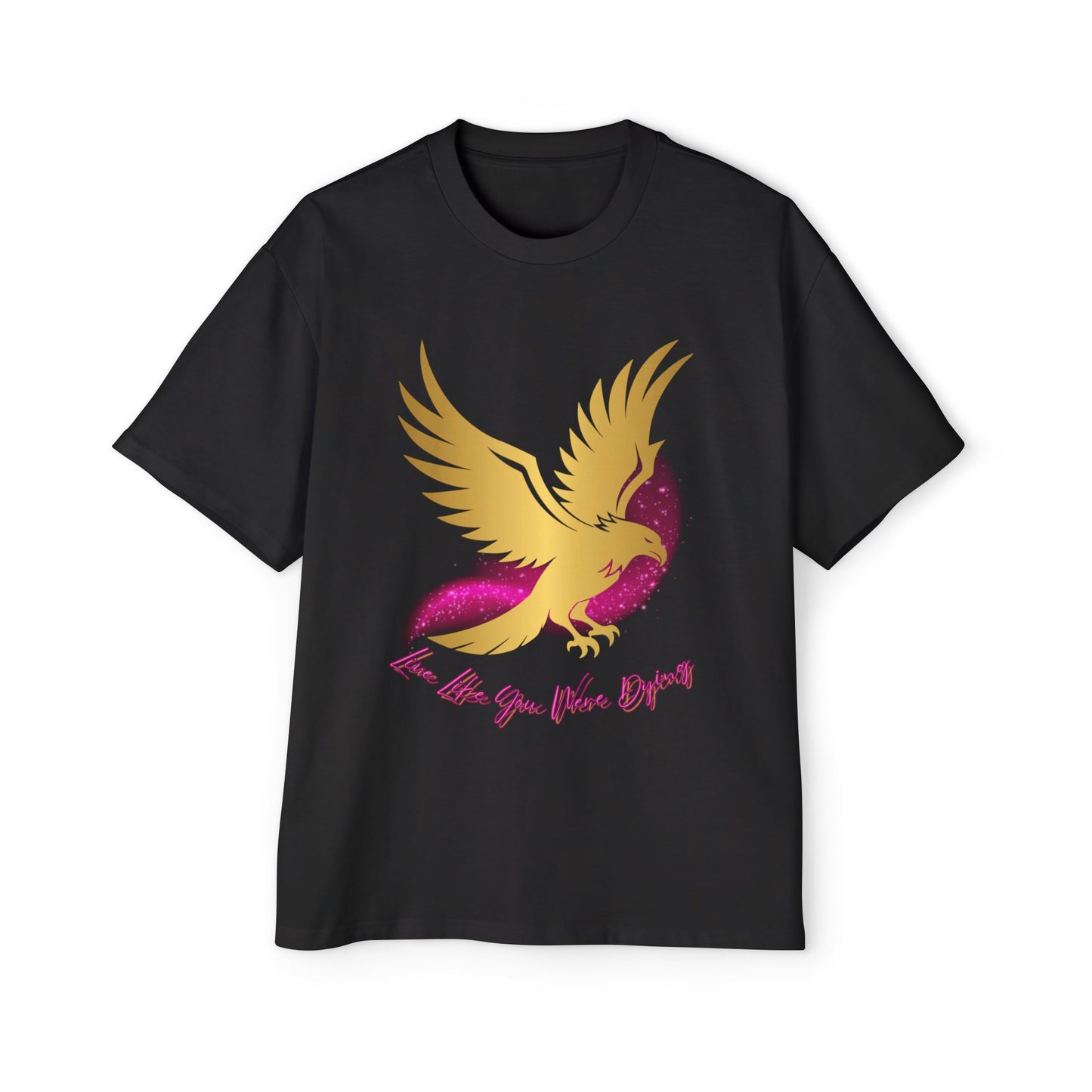 Soar Free – Noir Rose Eagle, Women's heavy Oversized Tee