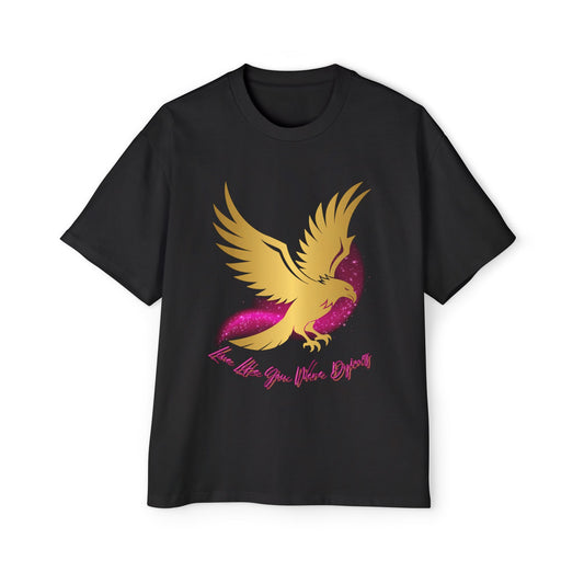 Soar Free – Noir Rose Eagle, Women's heavy Oversized Tee