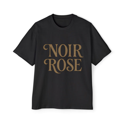 Ethereal Typography Noir Rose T-Shirt – Vintage Western Lettering with a Cinematic Edge