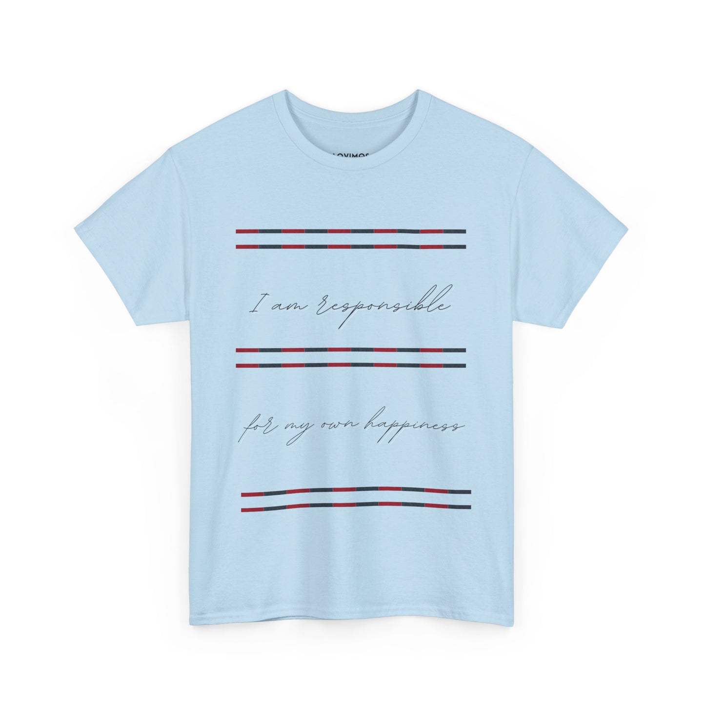 Inspirational Unisex Heavy Cotton Tee - "I Am Responsible for My Own Happiness"
