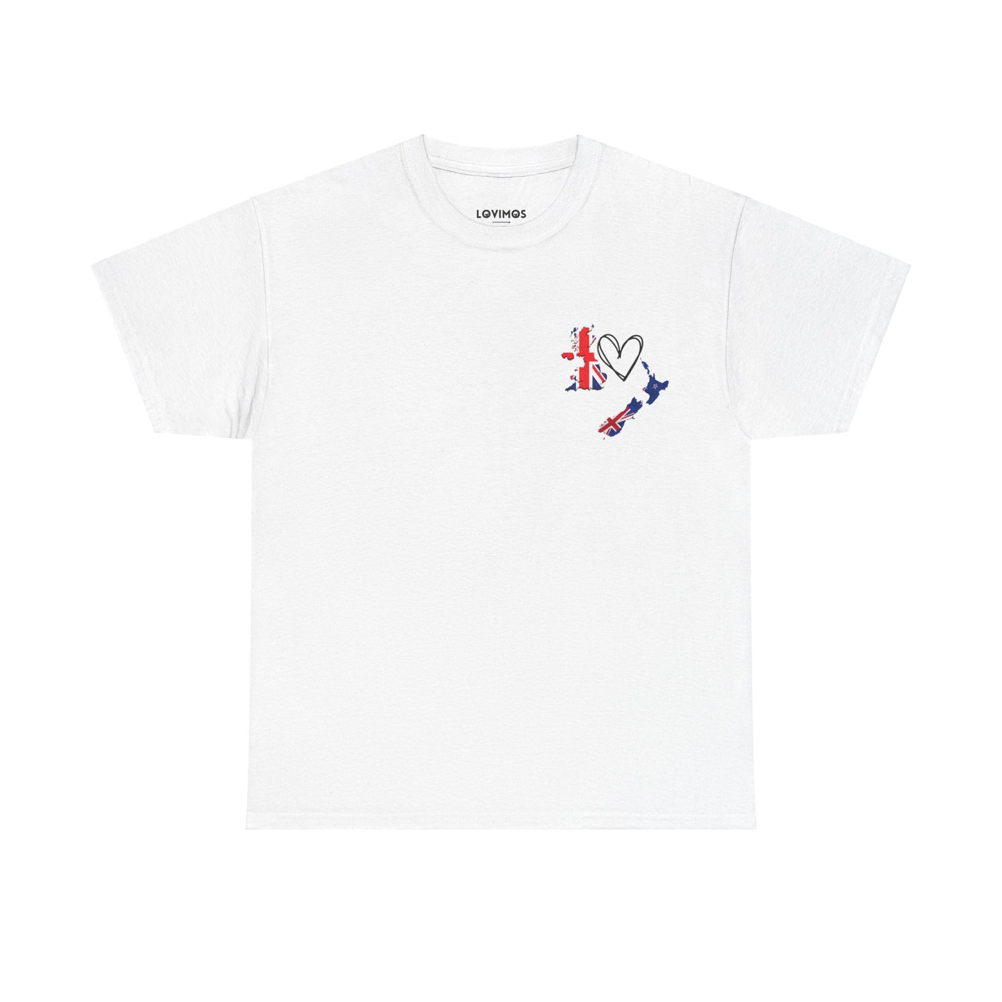Cozy Unisex Cotton Tee with UK & NZ Map Design