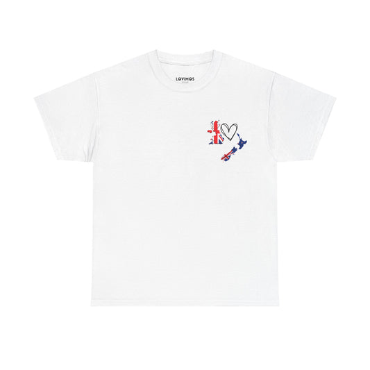 Cozy Unisex Cotton Tee with UK & NZ Map Design