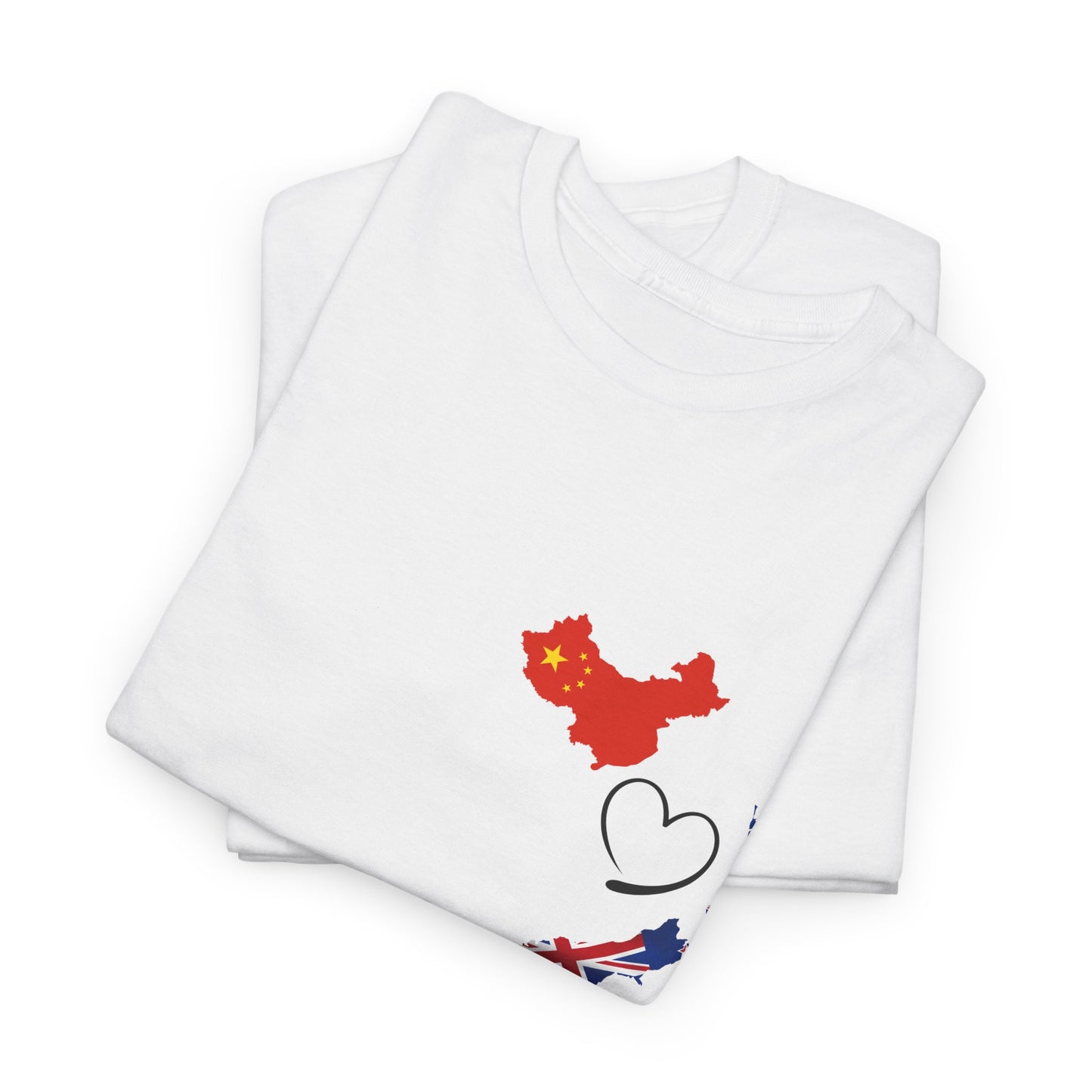 Cozy Unisex Cotton Tee with China & NZ Map Design