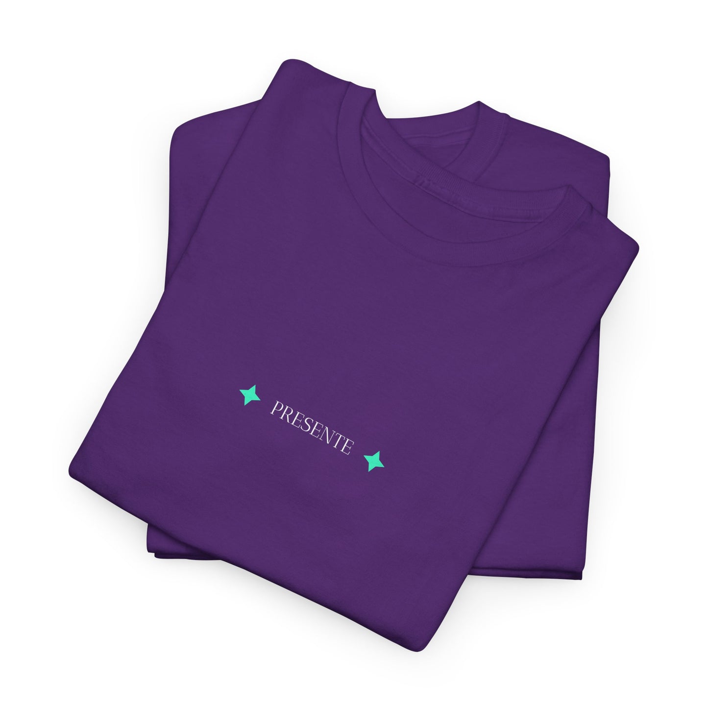 Unisex Heavy Cotton Tee - 'Presente' Minimalist Design T-Shirt