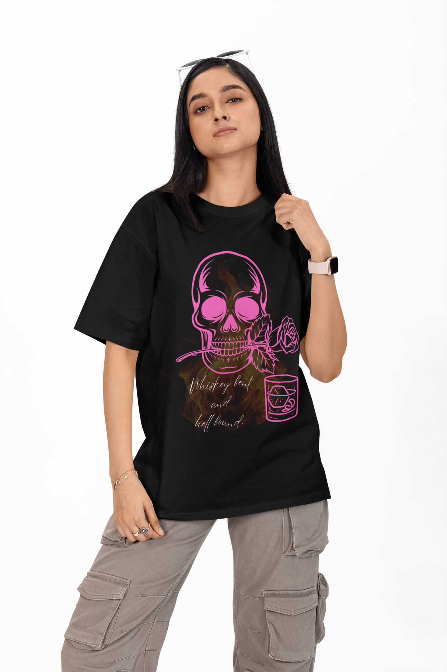 Whiskey & Roses – Noir Rose Skull Edition Women's Tee