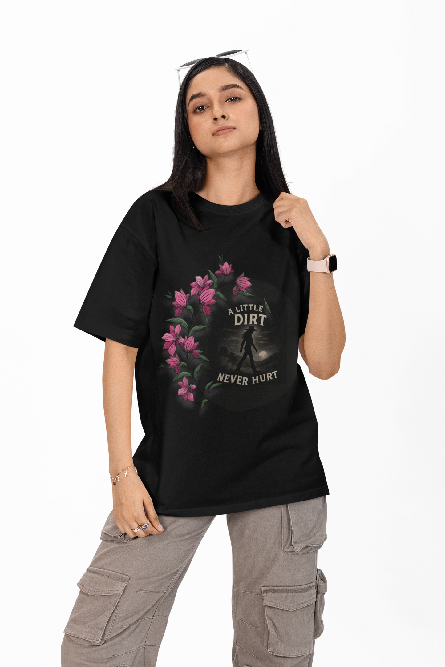 Dust & Dreams – Noir Rose Cowgirl Edition Women's Tee