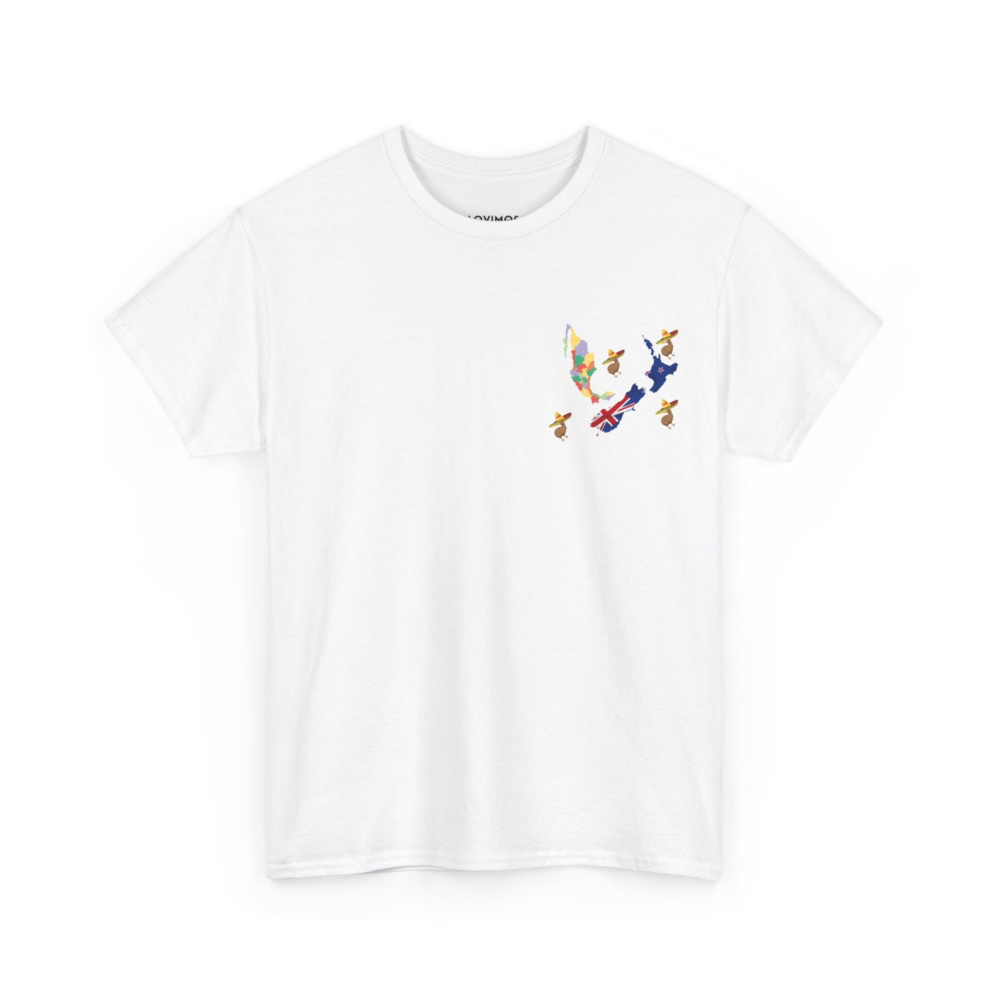 Cozy Unisex Cotton Tee with Mexico & NZ Map Design