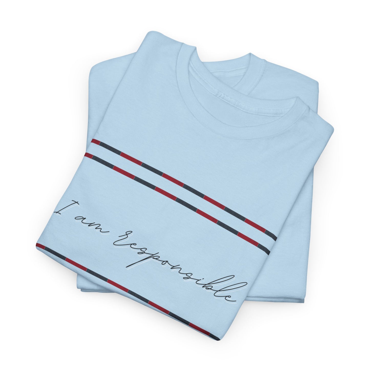Inspirational Unisex Heavy Cotton Tee - "I Am Responsible for My Own Happiness"